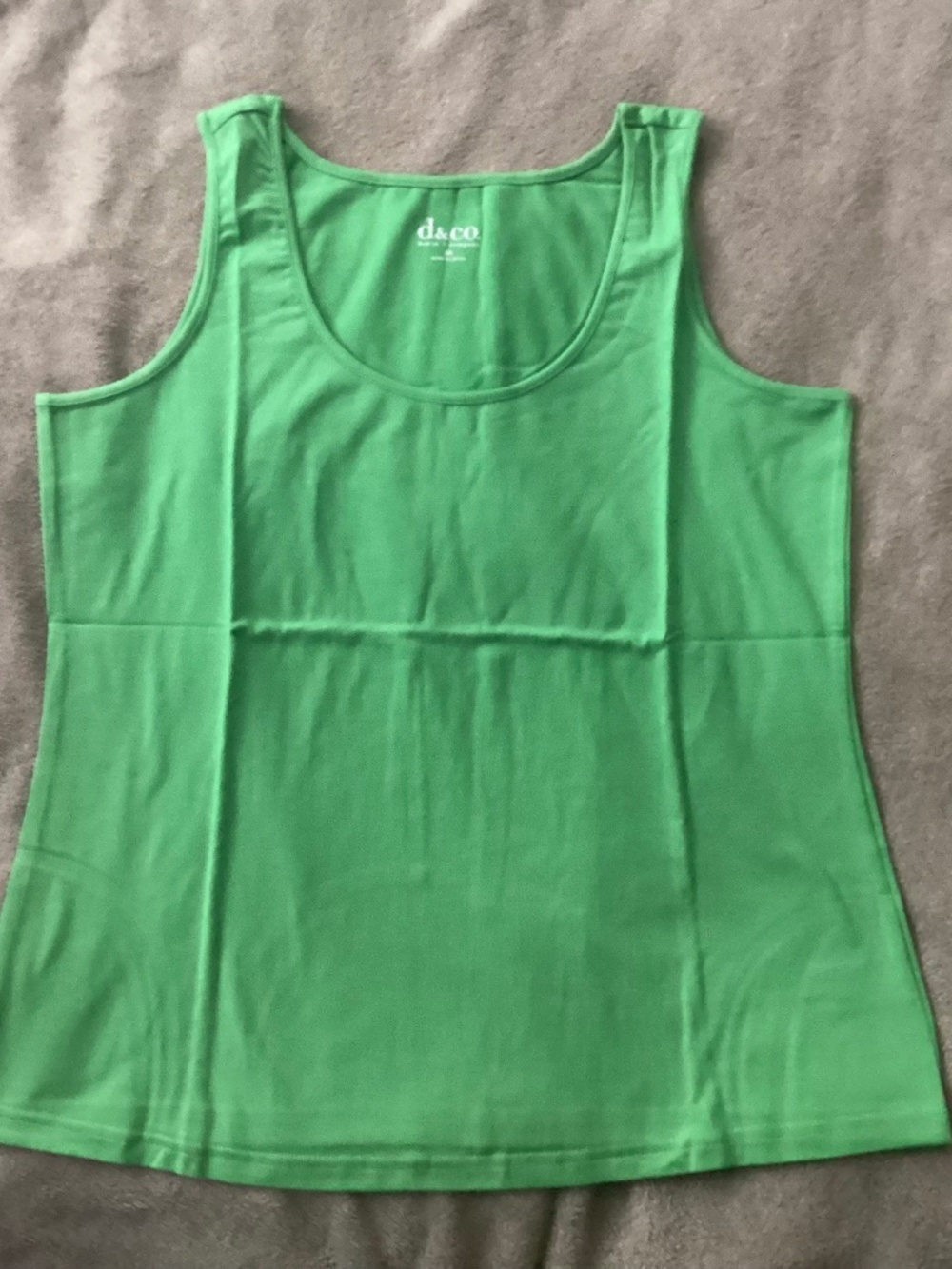 New d & co. Green Tank Size M Lime Cotton Spandex